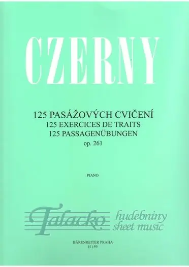 Autentický 125 pasážových cvičení op. 261