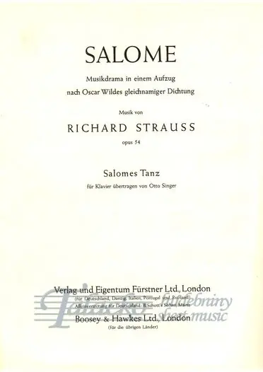 Salomes Tanz - Salome op. 54 Výprodej