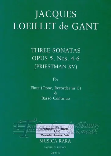 Sleva 6 Sonatas Op. 5, No. 4 - 6 (Priestman XV)