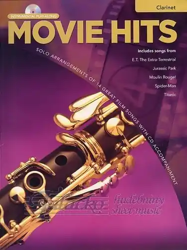 Vysoce Kvalitní Movie Hits Instrumental Playalong Clarinet + CD