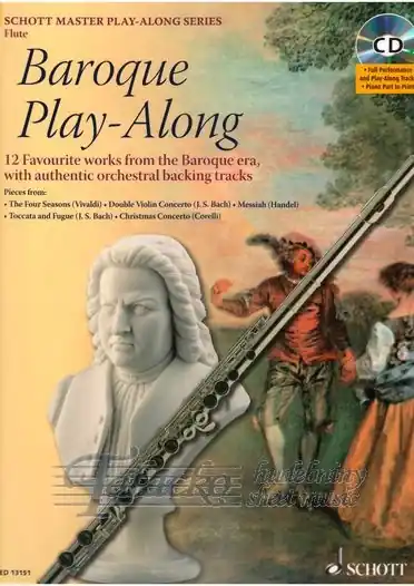 Baroque Play-Along + CD - příčná flétna Vysoce Kvalitní