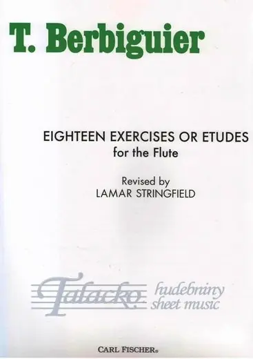Originální Eighteen Exercises or Etudes for the Flute