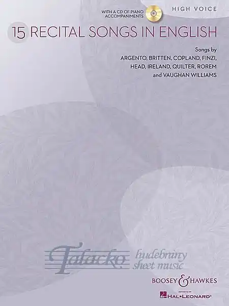 Jen Po Omezenou Doba 15 Recital Songs in English + CD (high)