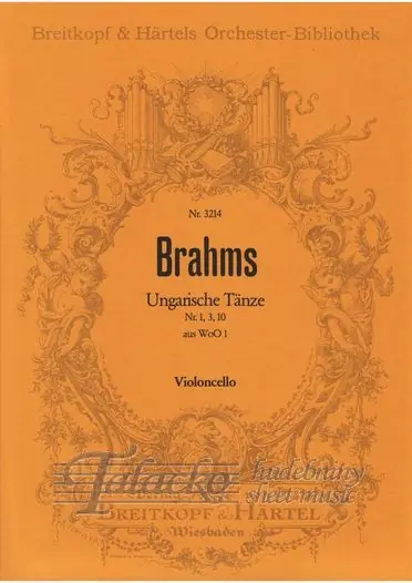 Hungarian Dances No. 1 g-moll, No. 3 F-dur, No. 10 F-dur WoO1 (violoncello) Horká Nabídka