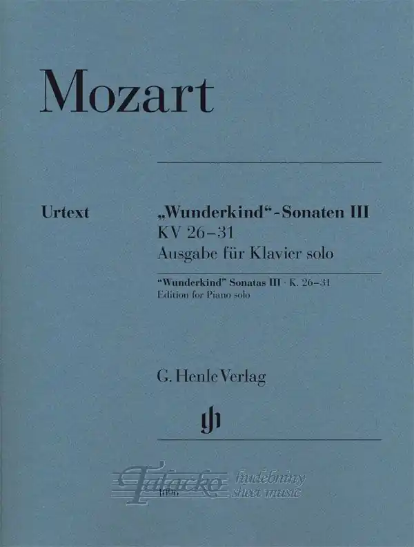 Jen Po Omezenou Doba "Wunderkind"-Sonatas Volume III K. 26-31