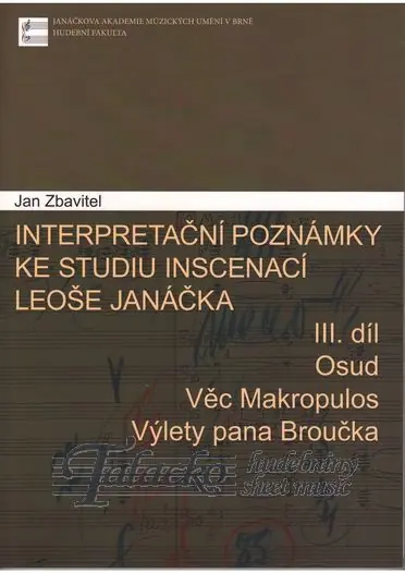 Zlevněný Interpretační poznámky ke studiu inscenací Leoše Janáčka III