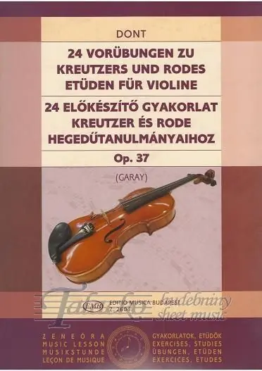 24 Preliminary Studies to Etudes by Kreutzer and Rode op. 37 Originální