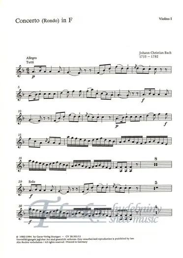 Víkendová Akce Concerto (Rondo) in F (violino 1)