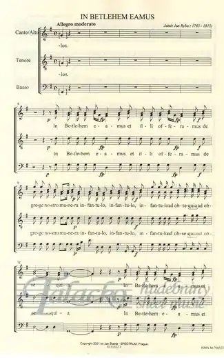 Pouze Dnes In Betlehem Eamus (Pastorella) - sbor