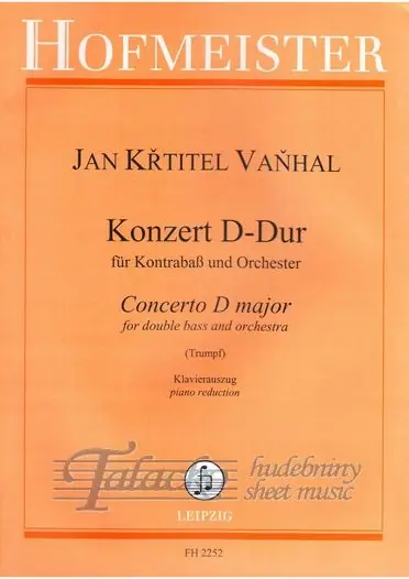 Zlevněný Concerto D major for double bass and orchestra