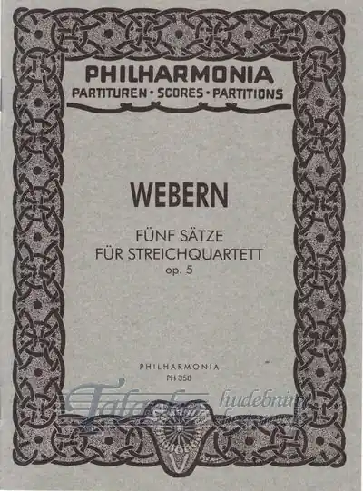 Fünf Sätze für Streichquartett op. 5 Značkový