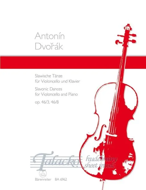 Originální Slavonic Dances for Violoncello and Piano op. 46/3, 46/8