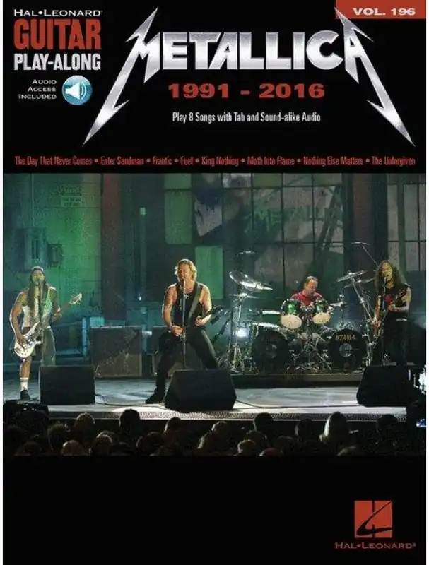 Značkový Guitar Play-Along 196 Metallica 1991-2016 (noty, tabulatury na kytaru) (+audio)