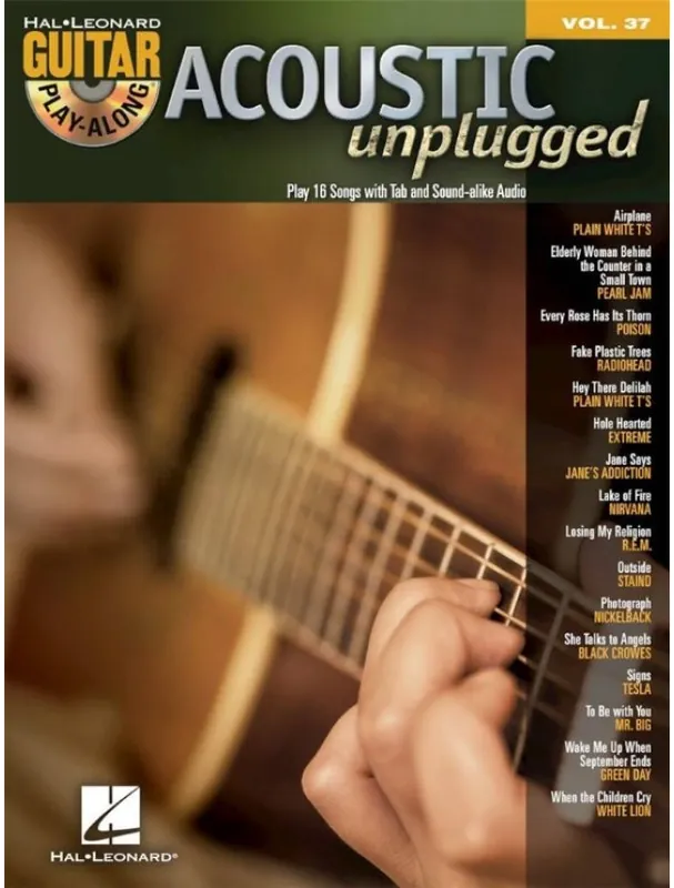 Akční Nabídka Guitar Play-Along 37 Acoustic Unplugged (noty, tabulatury na kytaru)(+audio)