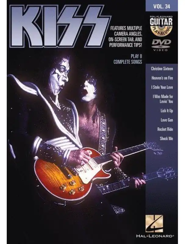 Guitar Play-Along DVD 34 Kiss (video škola hry na kytaru) Hit Sezóny