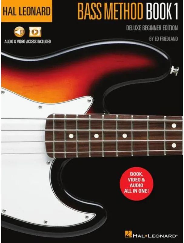 Hal Leonard Bass Method Book 1 - Deluxe Beginner Edition (noty na baskytaru) (+audio+video) Oblíbený
