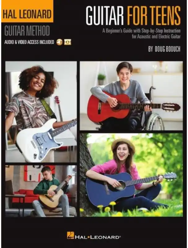 Akční Cena Hal Leonard Guitar for Teens Method (noty, tabulatury na kytaru)(+audio+video)