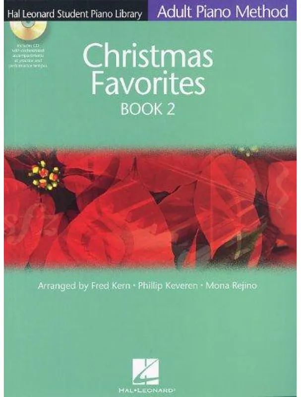 Vysoce Kvalitní Hal Leonard Student Piano Library Adult Piano Method - Christmas Favorites Book 2 (noty, sólo klavír) (+audio)