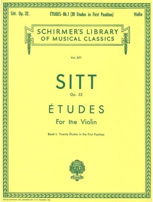 Bezpečná Platba Hans Sitt Etudes, Op. 32 - Book 1 (noty na housle)