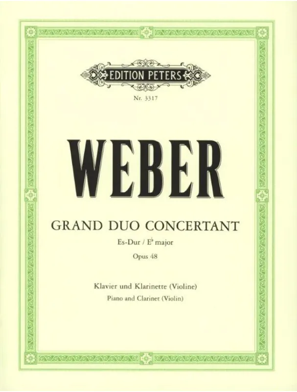 Hans Weber Grand Duo Concertante Op.48 (noty na klarinet, klavír) Nejlepší Volba
