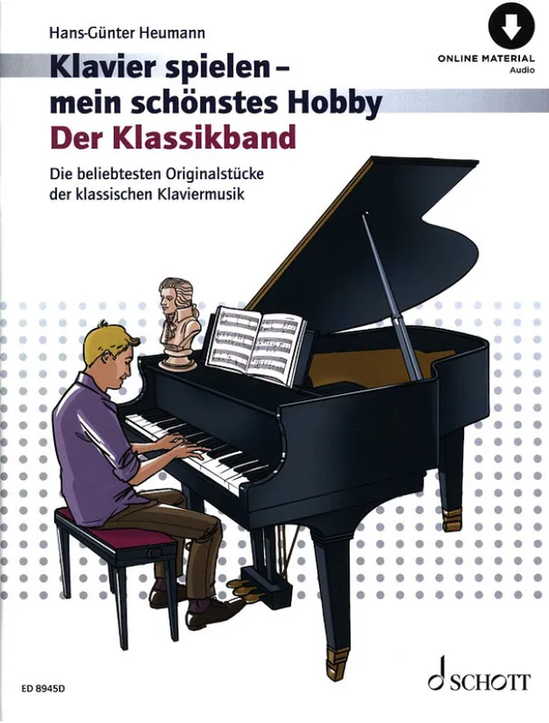 Značkový Hans-Günter Heumann Klavier spielen mein schönstes Hobby - Favourite original piano classics (noty na klavír)(+audio)