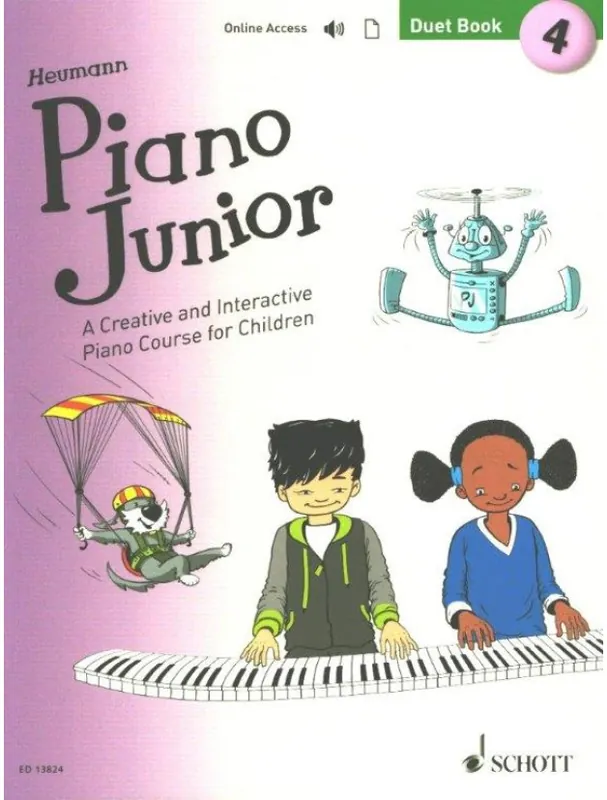 Zlevněný Hans-Günter Heumann Piano Junior - Duet Book 4 (noty na klavír)(+audio)