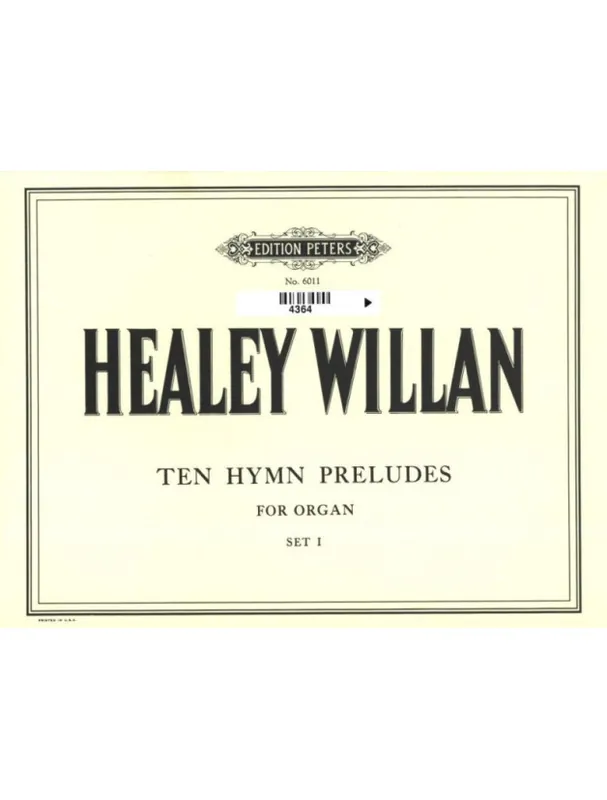 Healey Willan 10 Hymn Preludes, Set 1 (noty na varhany) Výprodej