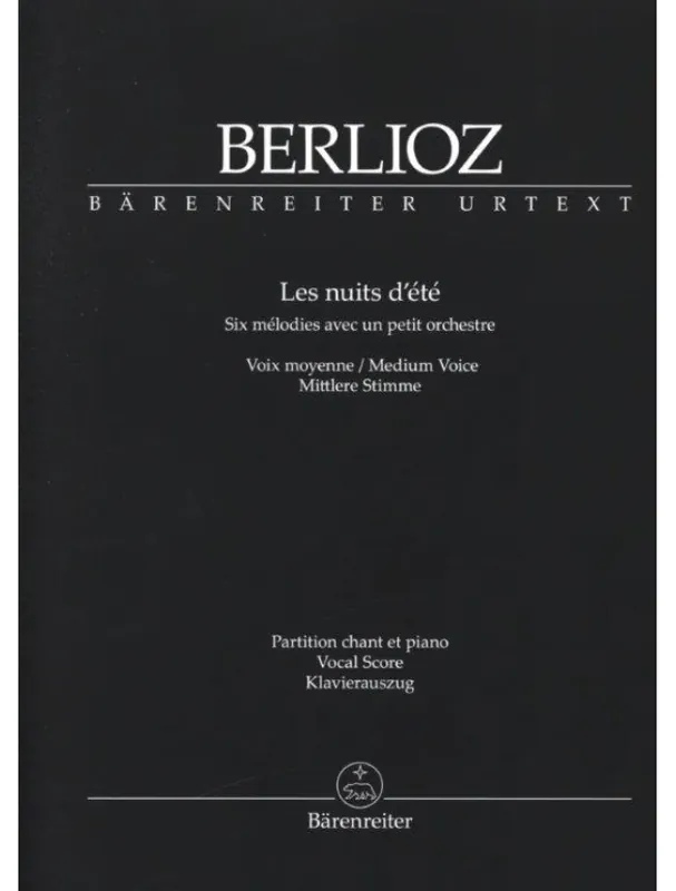 Značkový Hector Berlioz Les Nuits D‘Ete - Medium Voice (noty na klavír, zpěv)