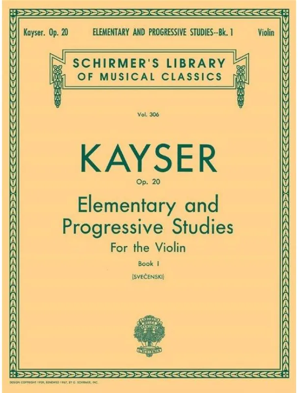Sleva Heinrich Ernst Kayser 36 Elementary & Progressive Studies, Op. 20, Book 1 (noty na violu)