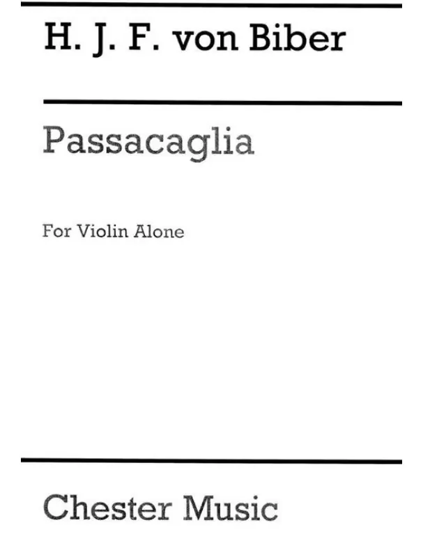 Heinrich Ignaz Franz Biber Passacaglia (noty na housle) Levný