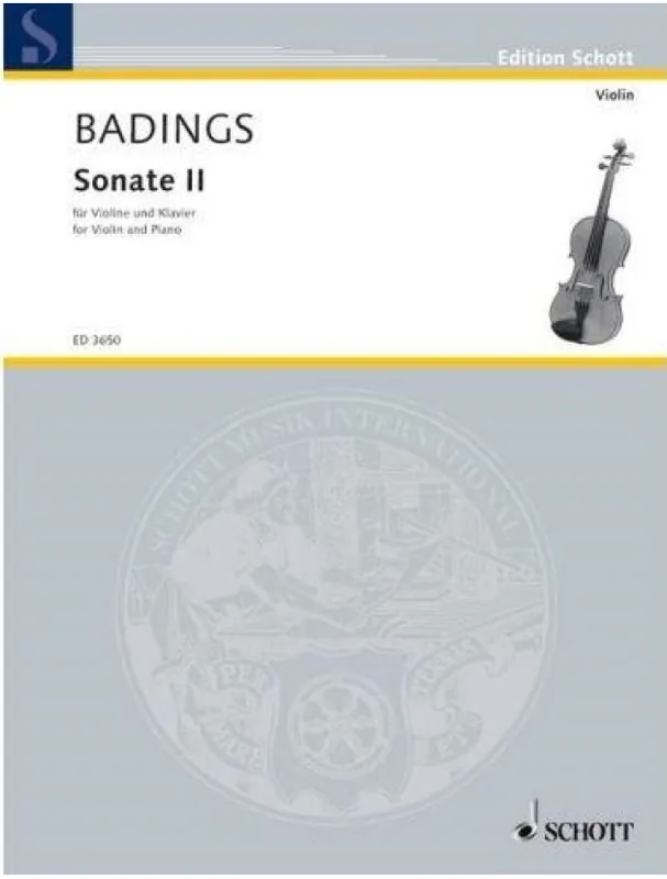 Oblíbený Henk Badings Sonate II (noty na housle, klavír)