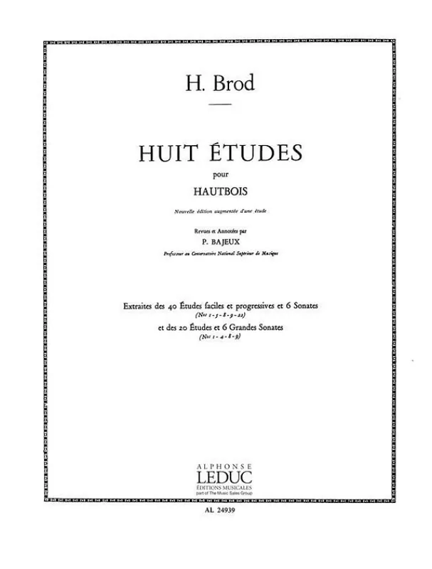 Henri Brod 8 Etudes (noty na hoboj) Nakupujte Hned