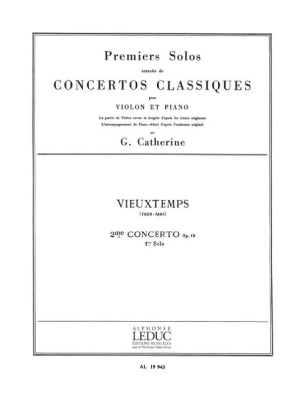 Henri Vieuxtemps Extrait concerto No.2 Op19 (noty na housle, klavír) Cenový Hit