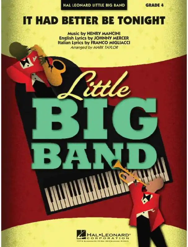 Henry Mancini It Had Better Be Tonight (noty pro malý big band, party, partitura) Originální