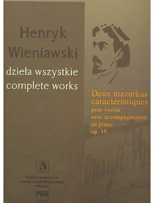 Henryk Wieniawski Deux Mazurkas Caracteristiques Op. 19 Vol. 21 (noty na housle, klavír) Speciální Cena