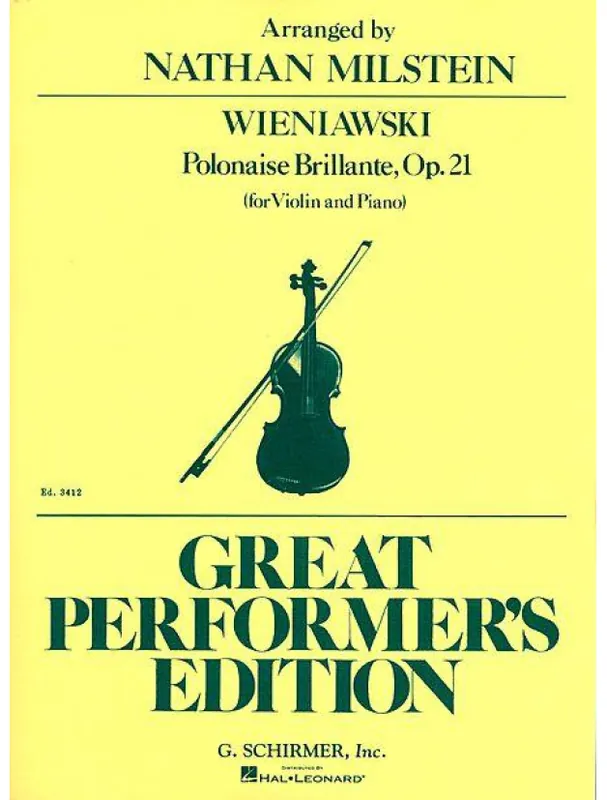 Sezónní Sleva Henryk Wieniawski Polonaise Brillante, Op. 21, No. 2 (noty na housle, klavír)