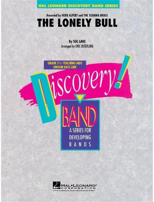 Super Cena Herb Alpert and the Tijuana Brass The Lonely Bull (snadné noty pro koncertní orchestr, party, partitura)