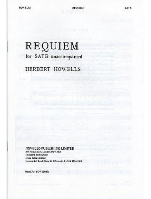 Herbert Howells Requiem (noty na sborový zpěv SATB) Akční Cena