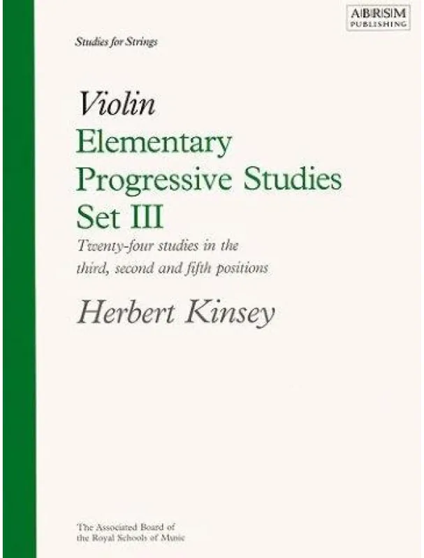 Herbert Kinsey Elementary Progressive Studies For Violin Set III (noty na housle) Ihned K Objednání