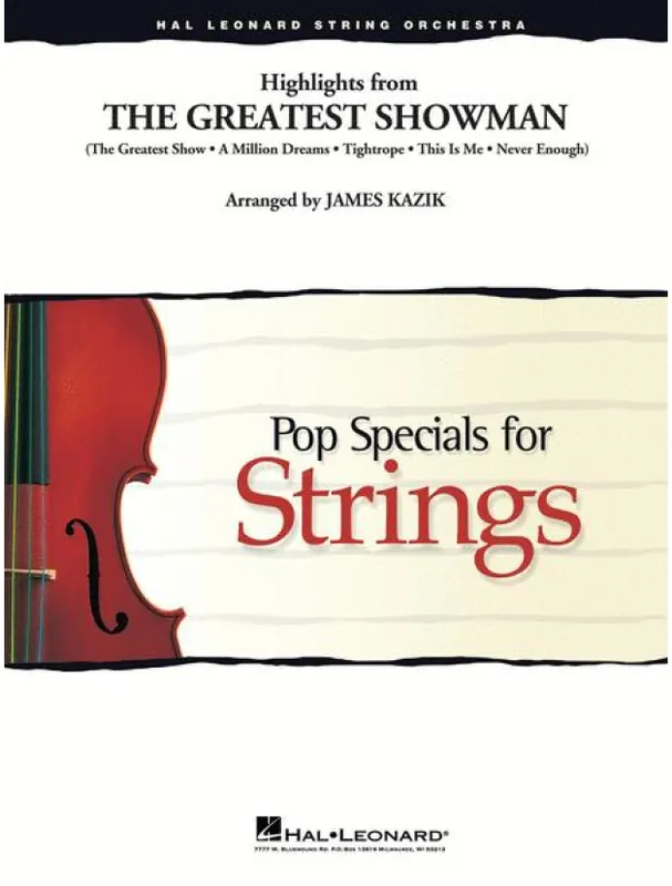 Highlights from The Greatest Showman (noty pro smyčcový orchestr, party, partitura) Bezpečná Platba
