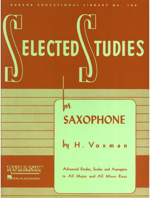 Autentický Himie Voxman Selected Studies (noty na saxofon)