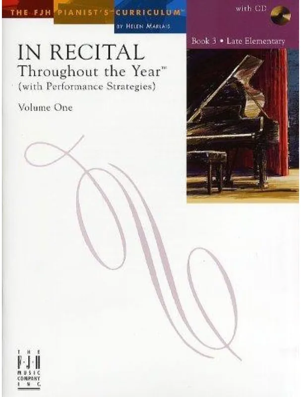 Značkový In Recital - Throughout The Year (With Performance Strategies) Volume One - Book 3 (noty na sólo klavír) (+audio)