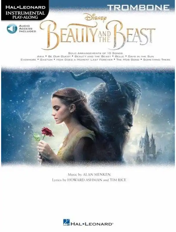 Vysoce Kvalitní Instrumental Play-Along Beauty And The Beast / Kráska a zvíře - Trombone (noty na pozoun) (+audio)