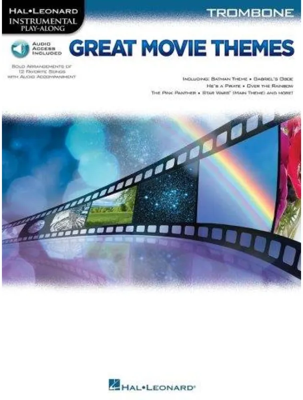 Instrumental Play-Along Great Movie Themes - Trombone (noty na pozoun) (+audio) Zlevněný