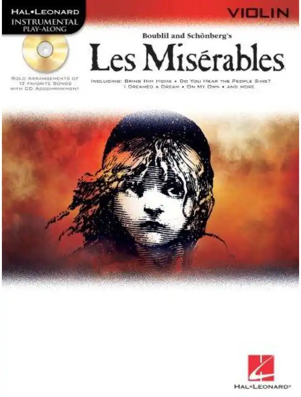 Instrumental Play-Along Les Misérables / Bídníci (noty na housle) (+audio) Nejlepší Volba