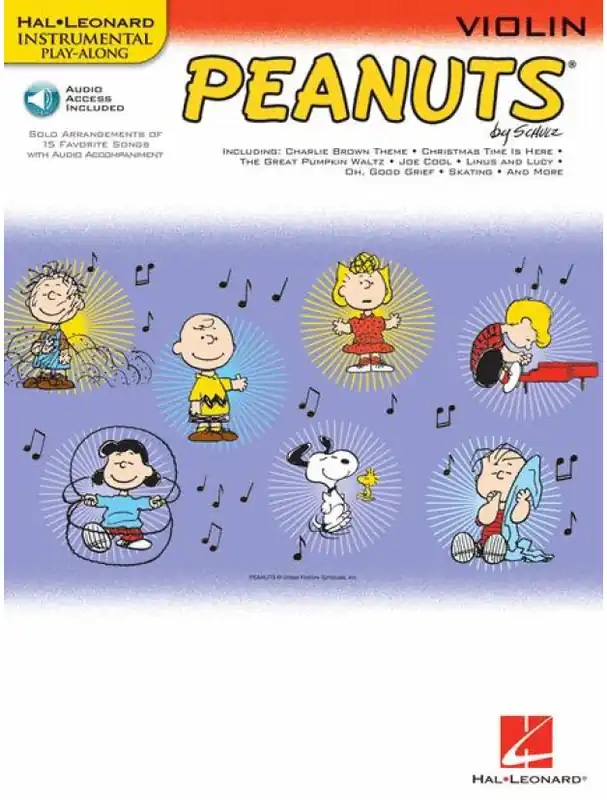 Aktuální Instrumental Play-Along Peanuts ™ (noty na housle)(+audio)