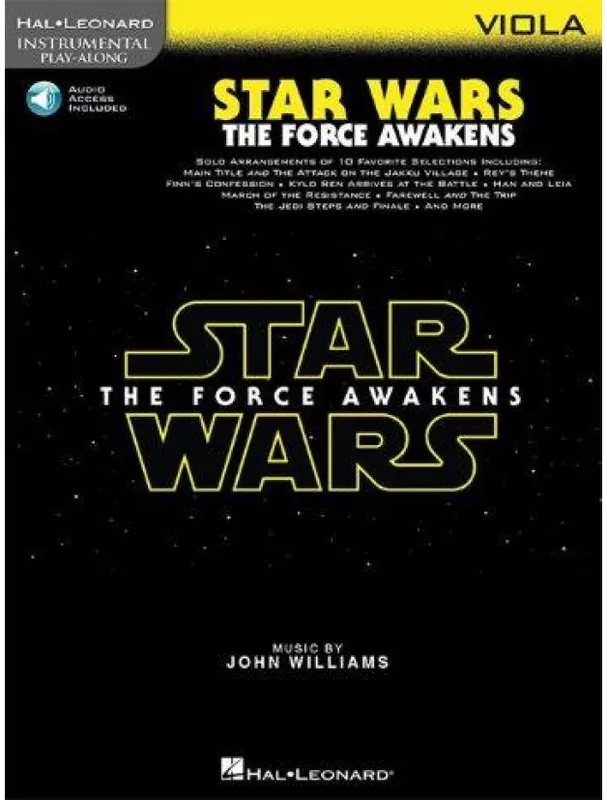 Bezpečná Platba Instrumental Play-Along Star Wars - The Force Awakens (noty na violu) (+audio)