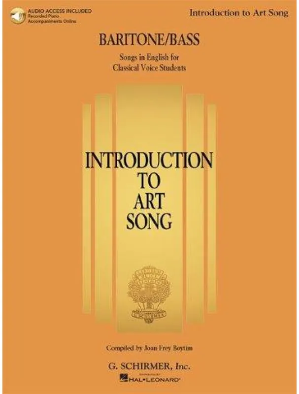 Introduction To Art Song For Baritone/Bass (noty na zpěv, klavír) (+audio) Cenově Výhodný