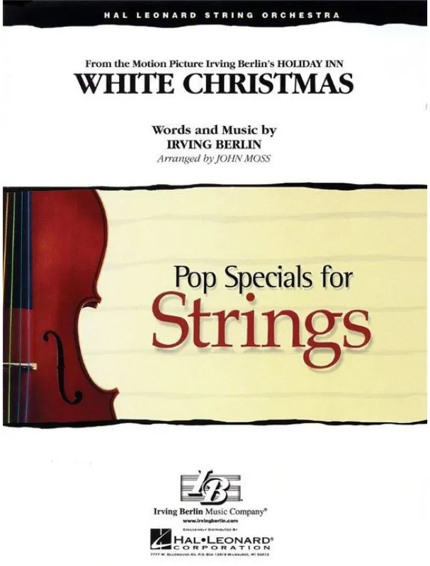 Originální Irving Berlin White Christmas (noty pro smyčcový orchestr, party, partitura)