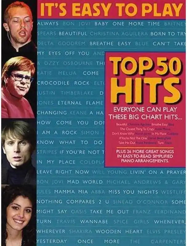 Nízká Cena It‘s Easy To Play Top 50 Hits (noty na sólo klavír)